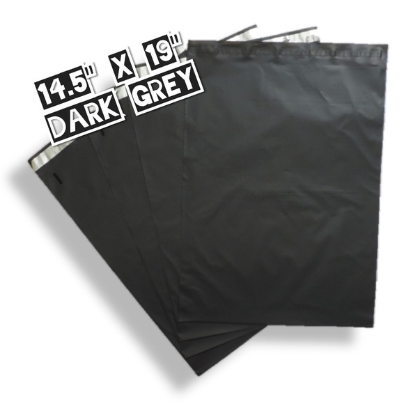 Other - 100 Dark Grey Poly Mailers 14.5x19 (100% Recycled)